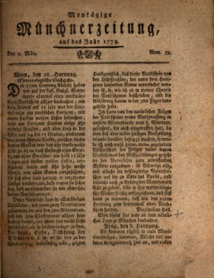 Münchner Zeitung (Süddeutsche Presse) Montag 9. März 1778