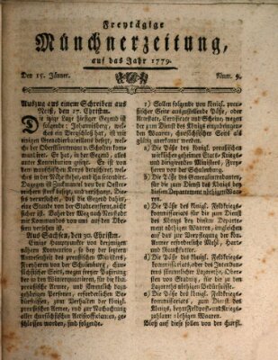 Münchner Zeitung (Süddeutsche Presse) Freitag 15. Januar 1779