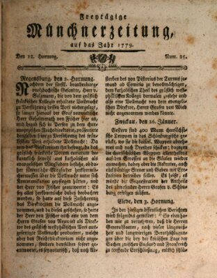 Münchner Zeitung (Süddeutsche Presse) Freitag 12. Februar 1779