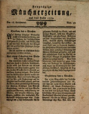 Münchner Zeitung (Süddeutsche Presse) Freitag 18. Juni 1779