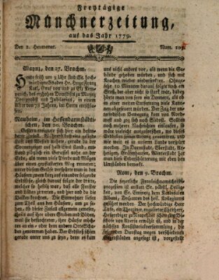 Münchner Zeitung (Süddeutsche Presse) Freitag 2. Juli 1779