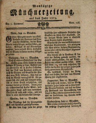 Münchner Zeitung (Süddeutsche Presse) Montag 5. Juli 1779