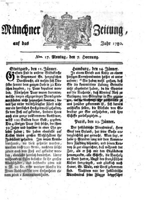 Münchner Zeitung (Süddeutsche Presse) Montag 7. Februar 1780