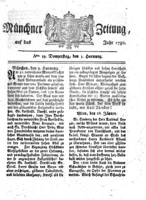 Münchner Zeitung (Süddeutsche Presse) Donnerstag 3. Februar 1780