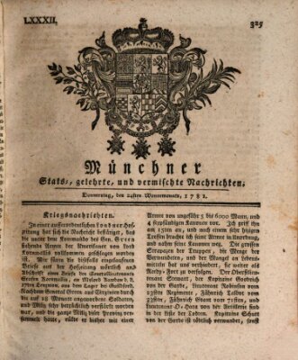 Münchner staats-, gelehrte, und vermischte Nachrichten (Süddeutsche Presse) Donnerstag 24. Mai 1781