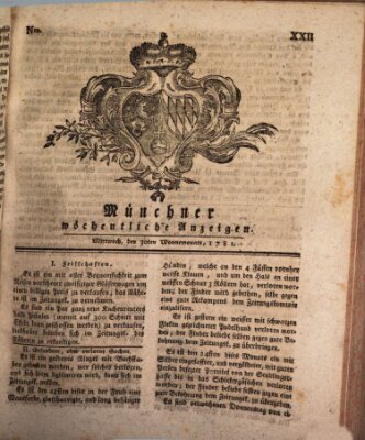 Münchner staats-, gelehrte, und vermischte Nachrichten (Süddeutsche Presse) Mittwoch 30. Mai 1781