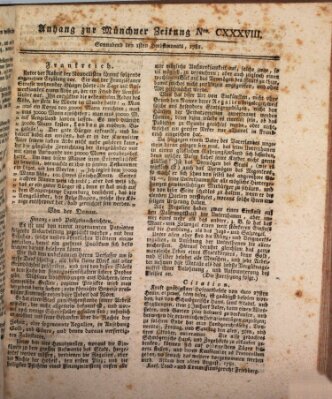 Münchner staats-, gelehrte, und vermischte Nachrichten (Süddeutsche Presse) Samstag 1. September 1781