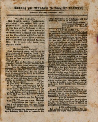 Münchner staats-, gelehrte, und vermischte Nachrichten (Süddeutsche Presse) Samstag 24. November 1781