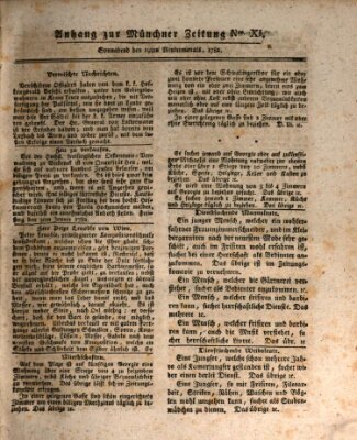 Münchner staats-, gelehrte, und vermischte Nachrichten (Süddeutsche Presse) Samstag 19. Januar 1782