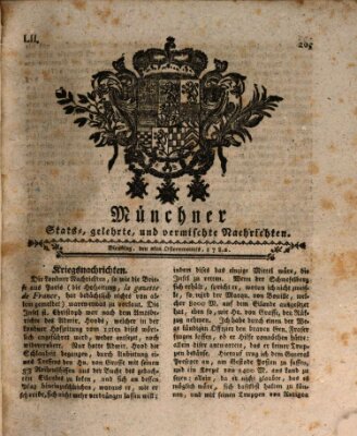 Münchner staats-, gelehrte, und vermischte Nachrichten (Süddeutsche Presse) Dienstag 2. April 1782