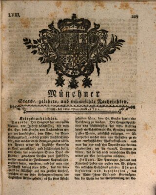 Münchner staats-, gelehrte, und vermischte Nachrichten (Süddeutsche Presse) Freitag 12. April 1782