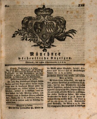 Münchner staats-, gelehrte, und vermischte Nachrichten (Süddeutsche Presse) Mittwoch 24. April 1782