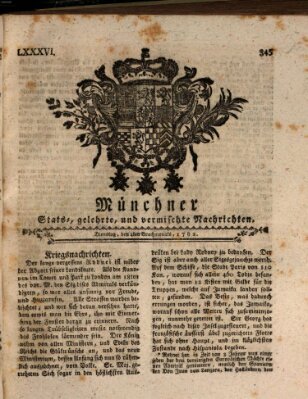 Münchner staats-, gelehrte, und vermischte Nachrichten (Süddeutsche Presse) Dienstag 4. Juni 1782