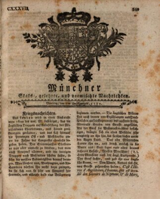 Münchner staats-, gelehrte, und vermischte Nachrichten (Süddeutsche Presse) Montag 2. September 1782