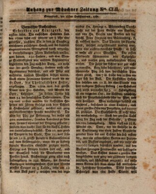 Münchner staats-, gelehrte, und vermischte Nachrichten (Süddeutsche Presse) Samstag 28. September 1782