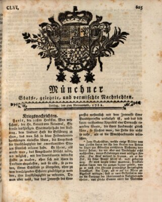 Münchner staats-, gelehrte, und vermischte Nachrichten (Süddeutsche Presse) Freitag 4. Oktober 1782