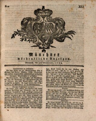 Münchner staats-, gelehrte, und vermischte Nachrichten (Süddeutsche Presse) Mittwoch 9. Oktober 1782