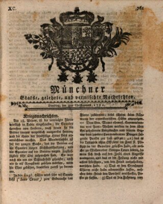 Münchner staats-, gelehrte, und vermischte Nachrichten (Süddeutsche Presse) Dienstag 3. Dezember 1782