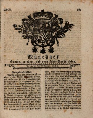 Münchner staats-, gelehrte, und vermischte Nachrichten (Süddeutsche Presse) Freitag 6. Dezember 1782