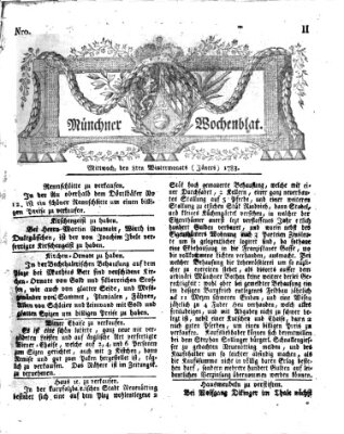 Münchner Zeitung (Süddeutsche Presse) Mittwoch 8. Januar 1783