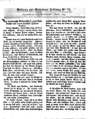 Münchner Zeitung (Süddeutsche Presse) Samstag 11. Januar 1783