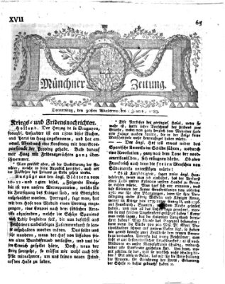 Münchner Zeitung (Süddeutsche Presse) Donnerstag 30. Januar 1783