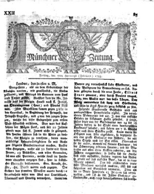 Münchner Zeitung (Süddeutsche Presse) Freitag 7. Februar 1783