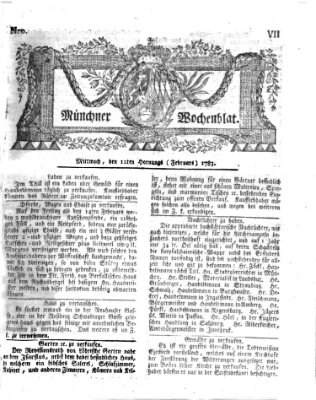 Münchner Zeitung (Süddeutsche Presse) Mittwoch 12. Februar 1783