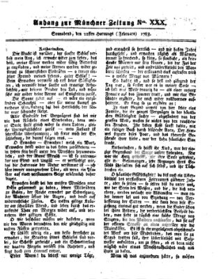 Münchner Zeitung (Süddeutsche Presse) Samstag 22. Februar 1783