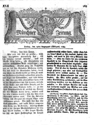 Münchner Zeitung (Süddeutsche Presse) Freitag 14. März 1783