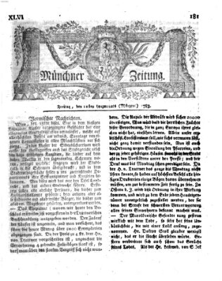 Münchner Zeitung (Süddeutsche Presse) Freitag 21. März 1783