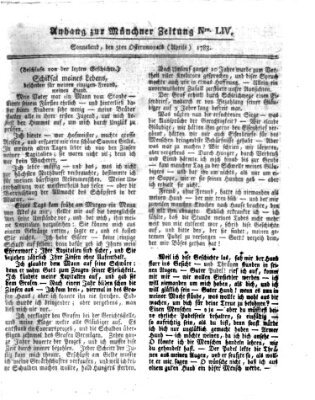 Münchner Zeitung (Süddeutsche Presse) Samstag 5. April 1783