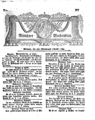 Münchner Zeitung (Süddeutsche Presse) Mittwoch 9. April 1783