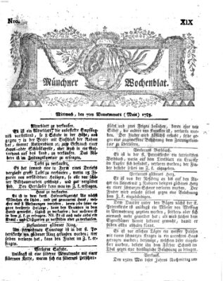 Münchner Zeitung (Süddeutsche Presse) Mittwoch 7. Mai 1783