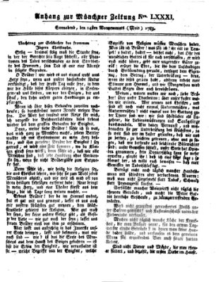 Münchner Zeitung (Süddeutsche Presse) Samstag 24. Mai 1783