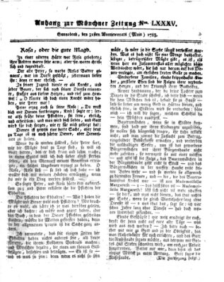 Münchner Zeitung (Süddeutsche Presse) Samstag 31. Mai 1783