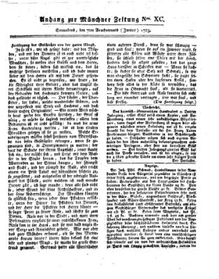 Münchner Zeitung (Süddeutsche Presse) Samstag 7. Juni 1783