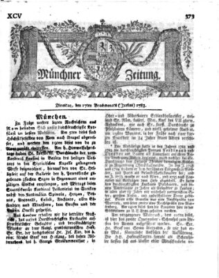 Münchner Zeitung (Süddeutsche Presse) Dienstag 17. Juni 1783