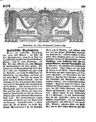 Münchner Zeitung (Süddeutsche Presse) Donnerstag 26. Juni 1783