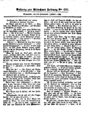 Münchner Zeitung (Süddeutsche Presse) Samstag 5. Juli 1783