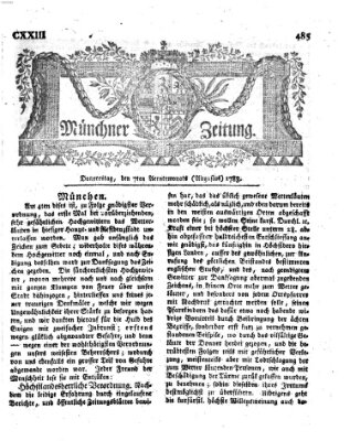 Münchner Zeitung (Süddeutsche Presse) Donnerstag 7. August 1783