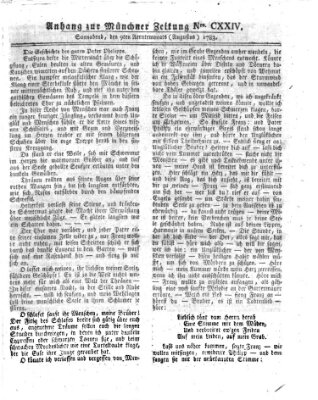 Münchner Zeitung (Süddeutsche Presse) Samstag 9. August 1783