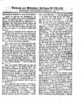 Münchner Zeitung (Süddeutsche Presse) Samstag 20. September 1783