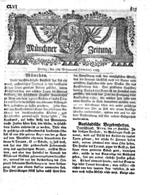 Münchner Zeitung (Süddeutsche Presse) Freitag 3. Oktober 1783