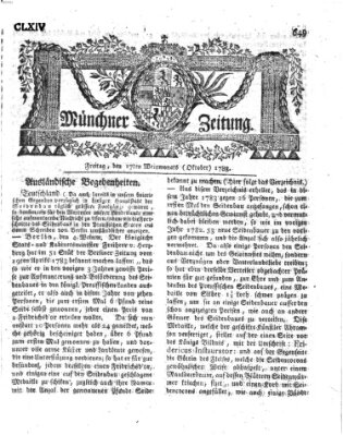 Münchner Zeitung (Süddeutsche Presse) Freitag 17. Oktober 1783