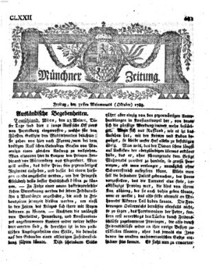 Münchner Zeitung (Süddeutsche Presse) Freitag 31. Oktober 1783