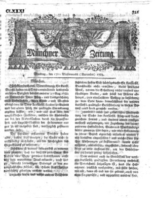 Münchner Zeitung (Süddeutsche Presse) Montag 17. November 1783