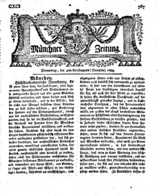 Münchner Zeitung (Süddeutsche Presse) Donnerstag 4. Dezember 1783