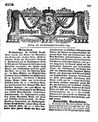 Münchner Zeitung (Süddeutsche Presse) Freitag 5. Dezember 1783