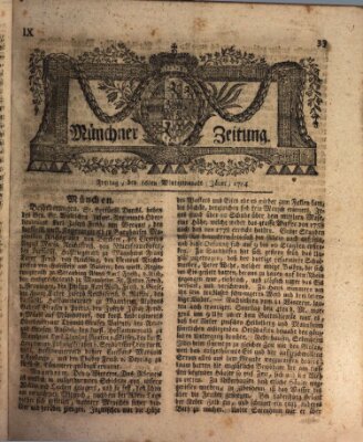 Münchner Zeitung (Süddeutsche Presse) Freitag 16. Januar 1784